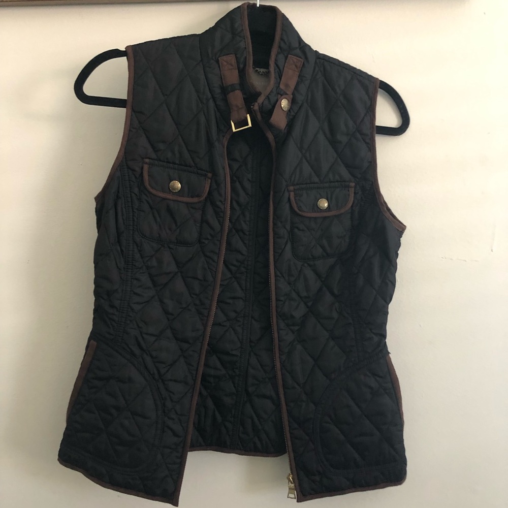 Banana Republic Black Quilted Vest